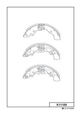 Kashiyama K11189 Brake shoe set K11189: Buy near me in Poland at 2407.PL - Good price!