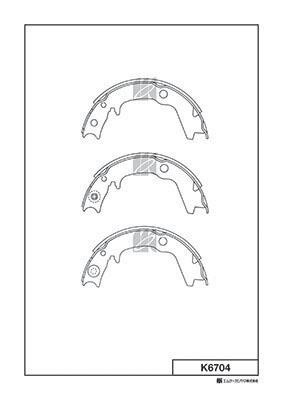 Kashiyama K6704 Колодки тормозные барабанные, комплект K6704: Отличная цена - Купить в Польше на 2407.PL!