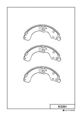 Kashiyama K3391 Brake shoe set K3391: Buy near me in Poland at 2407.PL - Good price!