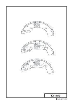 Kashiyama K11182 Brake shoe set K11182: Buy near me at 2407.PL in Poland at an Affordable price!