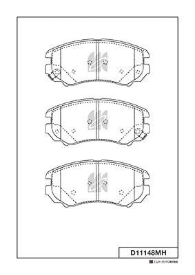 Kashiyama D11148MH Front disc brake pads, set D11148MH: Buy near me in Poland at 2407.PL - Good price!