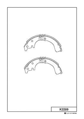 Kashiyama K2289 Brake shoe set K2289: Buy near me in Poland at 2407.PL - Good price!