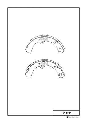 Kashiyama K1122 Brake shoe set K1122: Buy near me in Poland at 2407.PL - Good price!