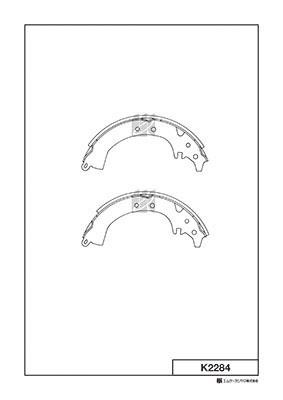 Kashiyama K2284 Brake shoe set K2284: Buy near me in Poland at 2407.PL - Good price!