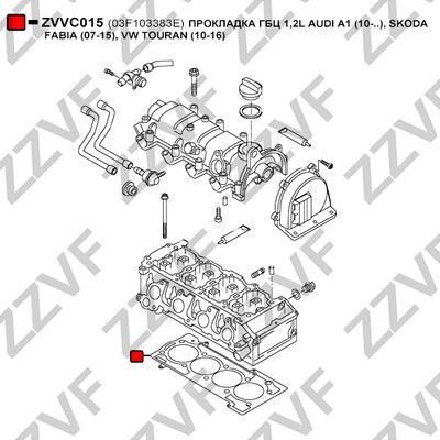 ZZVF ZVVC015 Gasket, cylinder head ZVVC015: Buy near me in Poland at 2407.PL - Good price!