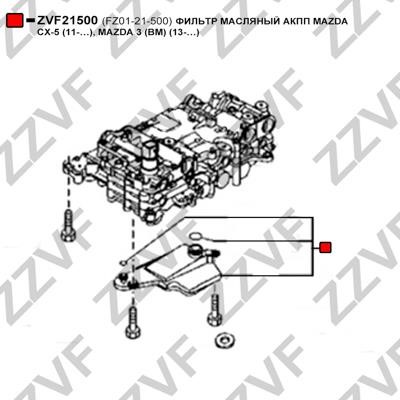 Filtr automatycznej skrzyni biegów ZZVF ZVF21500