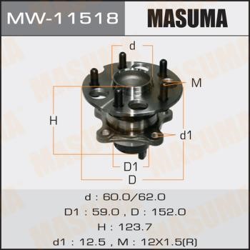 Masuma MW-11518 Маточина колеса задня MW11518: Приваблива ціна - Купити у Польщі на 2407.PL!