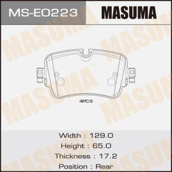 Masuma MS-E0223 Brake shoe set MSE0223: Buy near me at 2407.PL in Poland at an Affordable price!