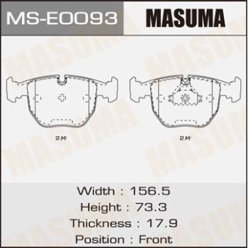Masuma MS-E0093 Brake shoe set MSE0093: Buy near me at 2407.PL in Poland at an Affordable price!