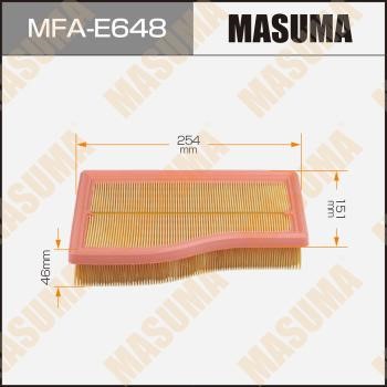 Masuma MFA-E648 Воздушный фильтр MFAE648: Отличная цена - Купить в Польше на 2407.PL!