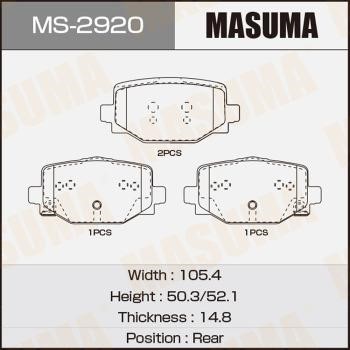 Masuma MS-2920 Szczęki hamulcowe, zestaw MS2920: Dobra cena w Polsce na 2407.PL - Kup Teraz!