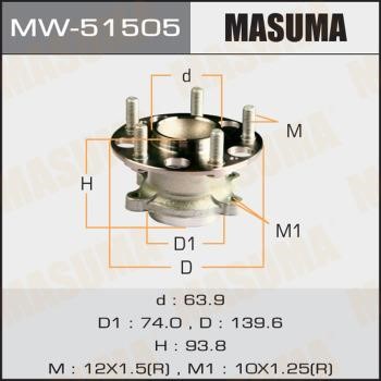Masuma MW-51505 Підшипник маточини колеса, комплект MW51505: Купити у Польщі - Добра ціна на 2407.PL!