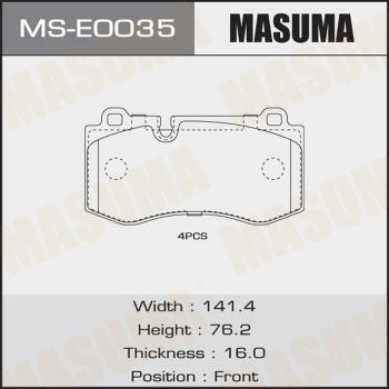 Masuma MS-E0035 Колодки гальмівні барабанні, комплект MSE0035: Приваблива ціна - Купити у Польщі на 2407.PL!