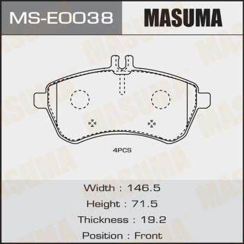 Masuma MS-E0038 Bremsbackensatz MSE0038: Kaufen Sie zu einem guten Preis in Polen bei 2407.PL!