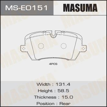 Masuma MS-E0151 Brake shoe set MSE0151: Buy near me in Poland at 2407.PL - Good price!