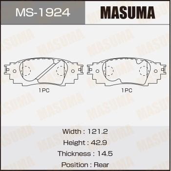 Masuma MS-1924 Brake shoe set MS1924: Buy near me in Poland at 2407.PL - Good price!