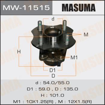 Masuma MW-11515 Маточина колеса задня MW11515: Приваблива ціна - Купити у Польщі на 2407.PL!