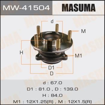 Masuma MW-41504 Wheel hub MW41504: Buy near me in Poland at 2407.PL - Good price!