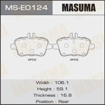 Masuma MS-E0124 Brake shoe set MSE0124: Buy near me in Poland at 2407.PL - Good price!