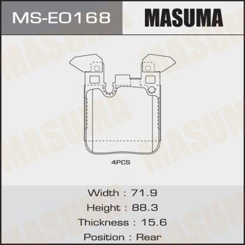 Masuma MS-E0168 Brake shoe set MSE0168: Buy near me in Poland at 2407.PL - Good price!