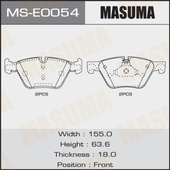 Masuma MS-E0054 Brake shoe set MSE0054: Buy near me in Poland at 2407.PL - Good price!