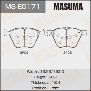 Masuma MS-E0171 Колодки тормозные барабанные, комплект MSE0171: Отличная цена - Купить в Польше на 2407.PL!