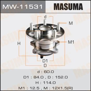 Masuma MW-11531 Wheel hub MW11531: Buy near me in Poland at 2407.PL - Good price!