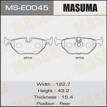 Masuma MS-E0045 Колодки гальмівні барабанні, комплект MSE0045: Приваблива ціна - Купити у Польщі на 2407.PL!