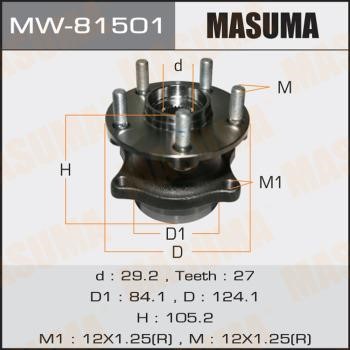Masuma MW-81501 Маточина колеса задня MW81501: Приваблива ціна - Купити у Польщі на 2407.PL!