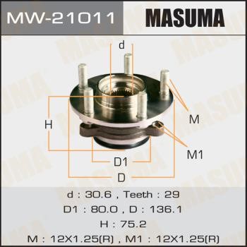 Masuma MW-21011 Подшипник ступицы колеса, комплект MW21011: Отличная цена - Купить в Польше на 2407.PL!