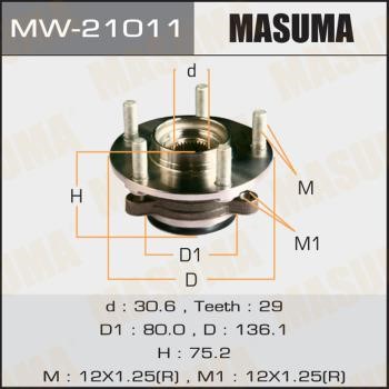 Masuma MW-21011 Łożysko piasty koła, komplet MW21011: Dobra cena w Polsce na 2407.PL - Kup Teraz!