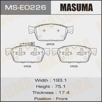 Masuma MS-E0226 Bremsbackensatz MSE0226: Bestellen Sie in Polen zu einem guten Preis bei 2407.PL!