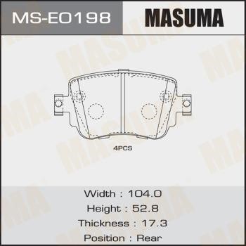 Masuma MS-E0198 Колодки гальмівні барабанні, комплект MSE0198: Приваблива ціна - Купити у Польщі на 2407.PL!