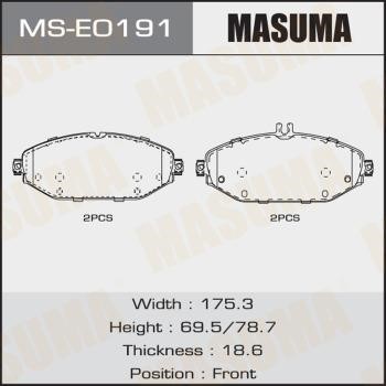 Masuma MS-E0191 Колодки гальмівні барабанні, комплект MSE0191: Купити у Польщі - Добра ціна на 2407.PL!