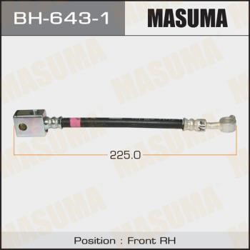 Masuma BH-643-1 Гальмівний шланг BH6431: Приваблива ціна - Купити у Польщі на 2407.PL!