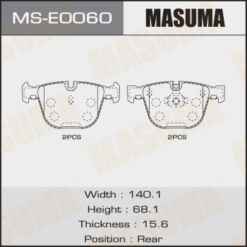 Masuma MS-E0060 Колодки тормозные барабанные, комплект MSE0060: Отличная цена - Купить в Польше на 2407.PL!