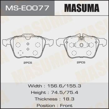 Masuma MS-E0077 Колодки гальмівні барабанні, комплект MSE0077: Приваблива ціна - Купити у Польщі на 2407.PL!