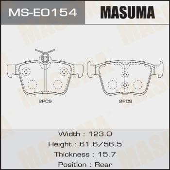 Masuma MS-E0154 Колодки гальмівні барабанні, комплект MSE0154: Приваблива ціна - Купити у Польщі на 2407.PL!