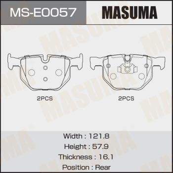 Masuma MS-E0057 Szczęki hamulcowe, zestaw MSE0057: Dobra cena w Polsce na 2407.PL - Kup Teraz!