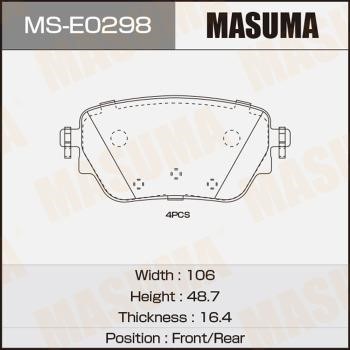Masuma MS-E0298 Szczęki hamulcowe, zestaw MSE0298: Dobra cena w Polsce na 2407.PL - Kup Teraz!