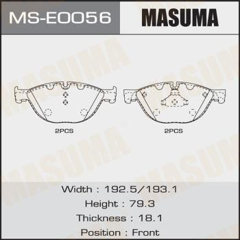 Masuma MS-E0056 Szczęki hamulcowe, zestaw MSE0056: Dobra cena w Polsce na 2407.PL - Kup Teraz!