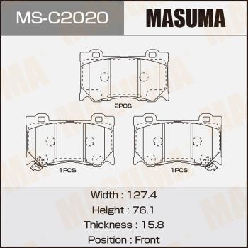 Masuma MS-C2020 Brake shoe set MSC2020: Buy near me in Poland at 2407.PL - Good price!