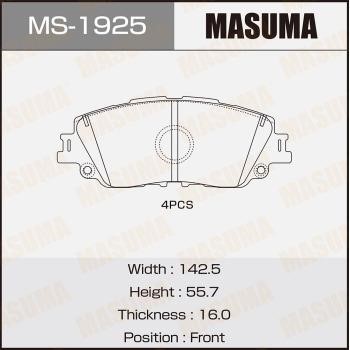 Masuma MS-1925 Bremsbackensatz MS1925: Kaufen Sie zu einem guten Preis in Polen bei 2407.PL!
