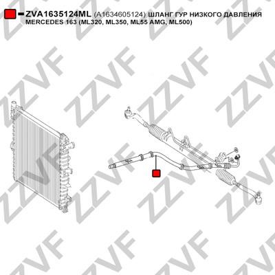 Гидравлический шланг, рулевое управление ZZVF ZVA1635124ML