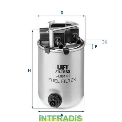 Intfradis 101181 Housing, fuel filter 101181: Buy near me in Poland at 2407.PL - Good price!