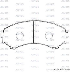 Advics SN281P Тормозные колодки дисковые, комплект SN281P: Отличная цена - Купить в Польше на 2407.PL!