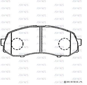 Advics SN284P Тормозные колодки дисковые, комплект SN284P: Отличная цена - Купить в Польше на 2407.PL!