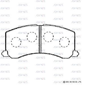 Advics H1N016 Brake Pad Set, disc brake H1N016: Buy near me in Poland at 2407.PL - Good price!