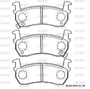 Advics SN538P Front disc brake pads, set SN538P: Buy near me in Poland at 2407.PL - Good price!