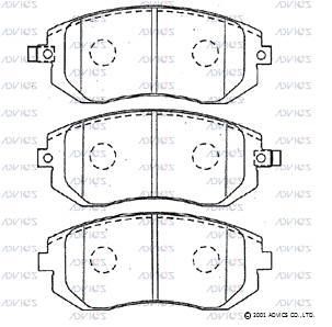 Advics F1N042 Front disc brake pads, set F1N042: Buy near me in Poland at 2407.PL - Good price!